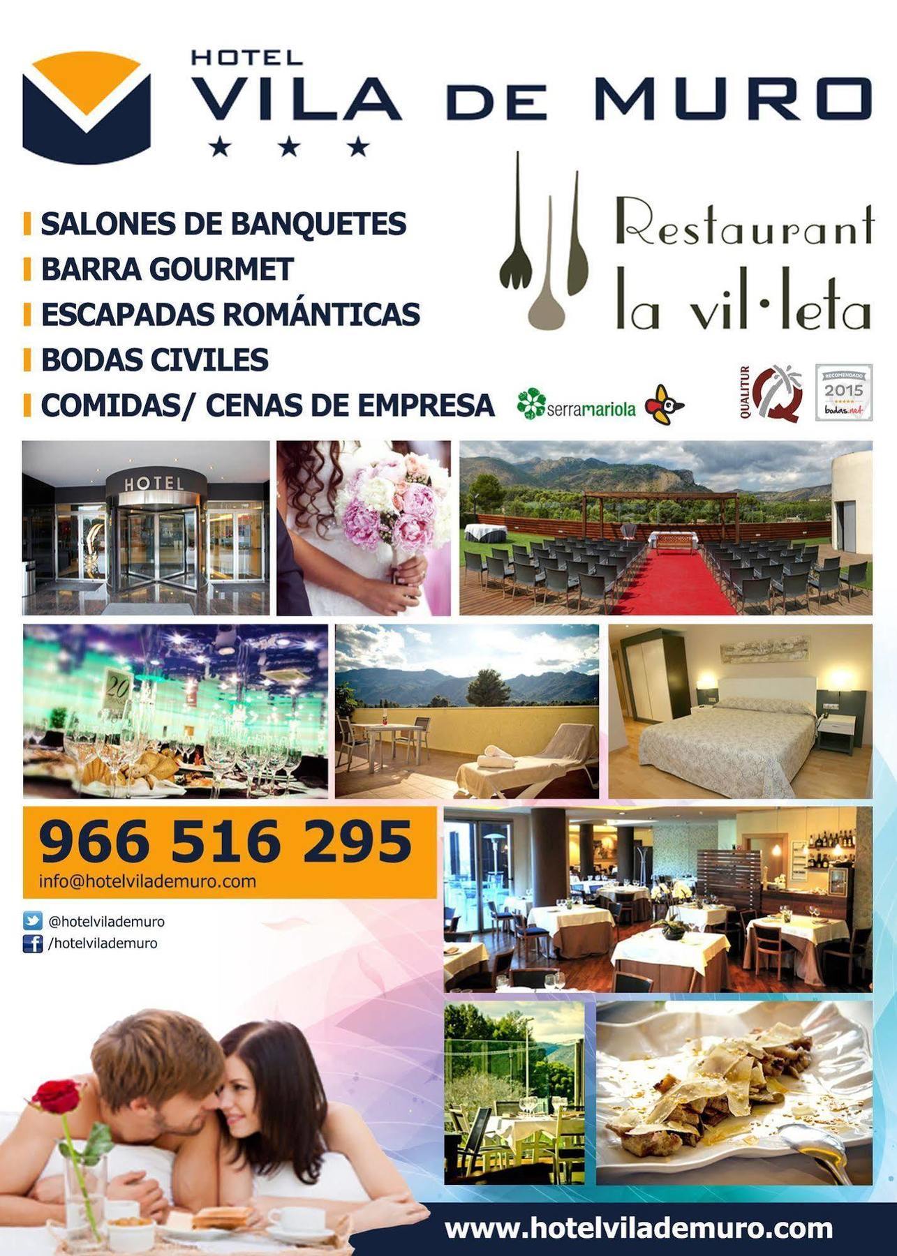 Hotel Vila De Muro Muro de Alcoy Exteriör bild
